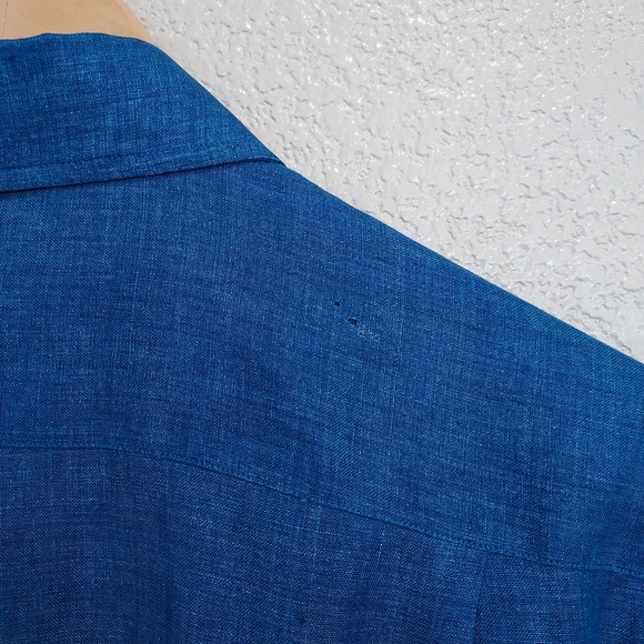Loro Piana Blue Long Sleeve Button Down - Picture 13 of 13